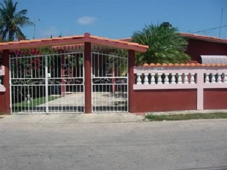 'House front' Casas particulares are an alternative to hotels in Cuba.